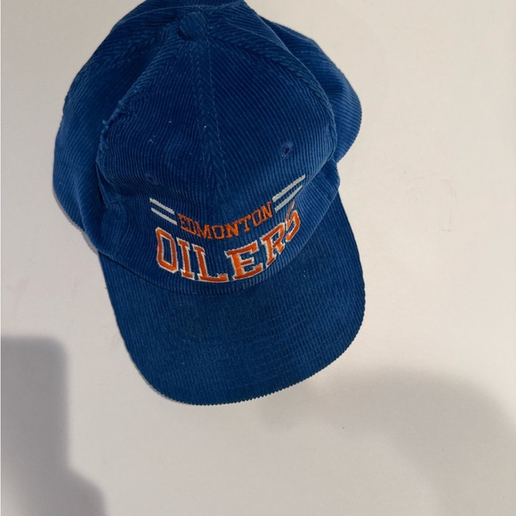 Edmonton Oilers Blue Cap Vintage Corduroy One Size Blue - Picture 1 of 5